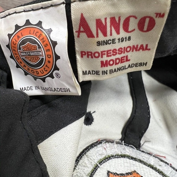 Harley Davidson Logo Ride Like The Wind American Needle Black Hat Cap Vintage - Picture 8 of 12